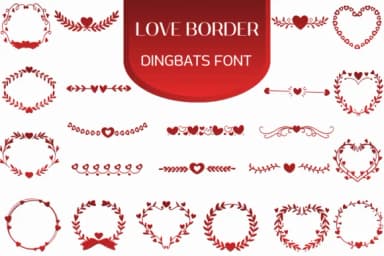Love Border by Heartcraft Atelier — Dingbats Font — thumbnail 1