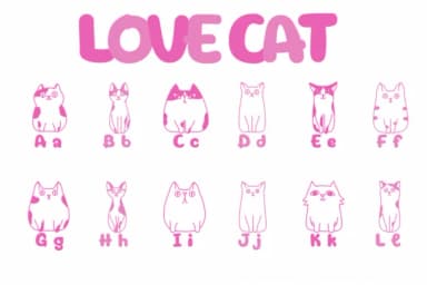 Love Cat by Chonada — Dingbats Font — thumbnail 2