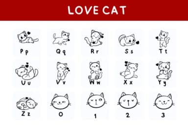 Love Cat by Bee piyanuch — Dingbats Font — thumbnail 7