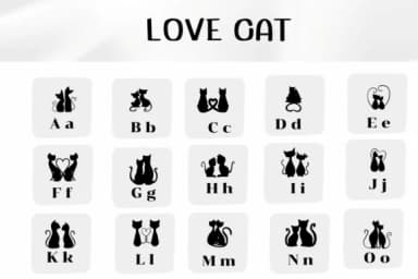 Love Cat by Ketsarin — Dingbats Font — thumbnail 2