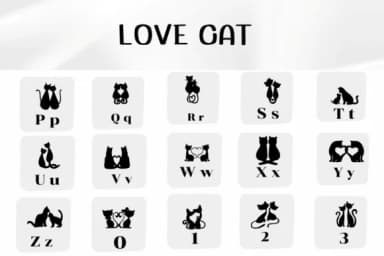 Love Cat by Ketsarin — Dingbats Font — thumbnail 3