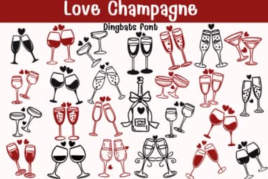 Love Champagne by Sontaya — Dingbats Font — thumbnail 1