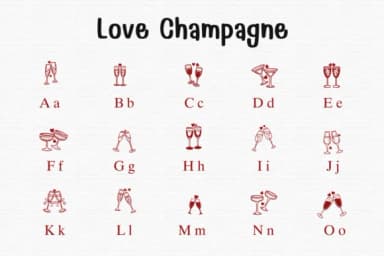 Love Champagne by Sontaya — Dingbats Font — thumbnail 2