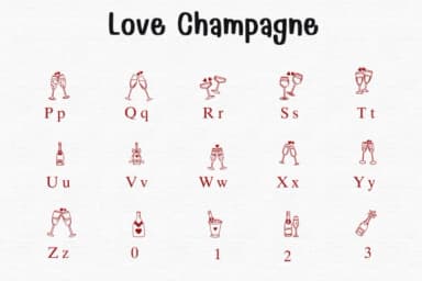 Love Champagne by Sontaya — Dingbats Font — thumbnail 3