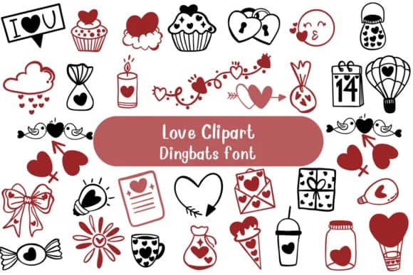 Love Clipart by Nongyao — Dingbats Font