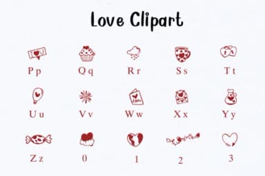 Love Clipart by Nongyao — Dingbats Font — thumbnail 3