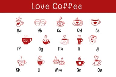 Love Coffee by Pui Art — Dingbats Font — thumbnail 2