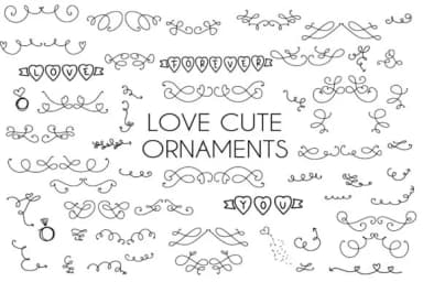 Love Cute Ornaments by goodigital — Dingbats Font — thumbnail 1