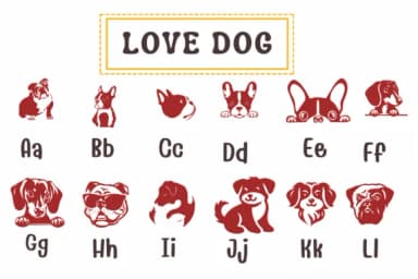 Love Dog by PraewDesigns — Dingbats Font — thumbnail 2