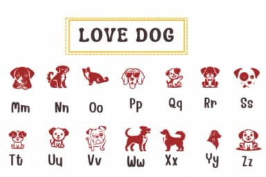 Love Dog by PraewDesigns — Dingbats Font — thumbnail 3
