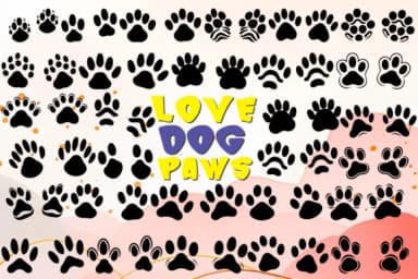 Love Dog Paws by MOMAT THIRTYONE — Dingbats Font — thumbnail 1