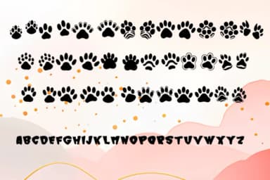 Love Dog Paws by MOMAT THIRTYONE — Dingbats Font — thumbnail 2