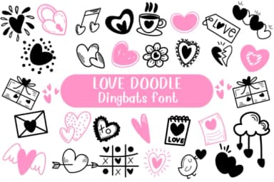 Love Doodle by Nongyao — Dingbats Font — thumbnail 1