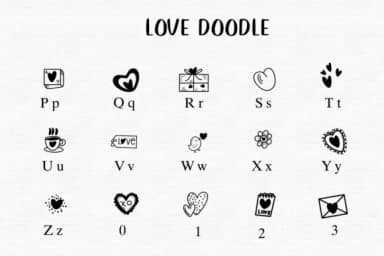 Love Doodle by Nongyao — Dingbats Font — thumbnail 3