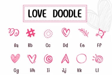 Love Doodle by PraewDesigns — Dingbats Font — thumbnail 2