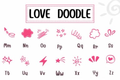 Love Doodle by PraewDesigns — Dingbats Font — thumbnail 3
