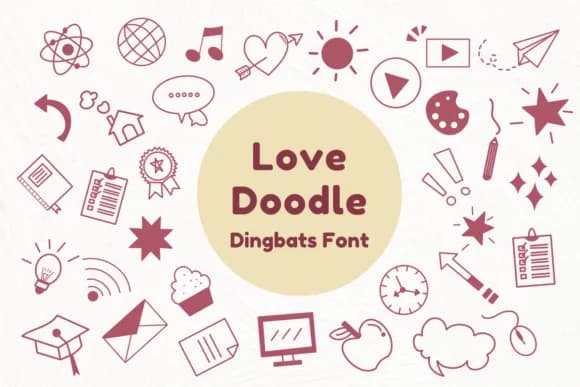 Love Doodle by Nun Sukhwan — Dingbats Font