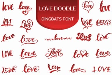 Love Doodle by Heartcraft Atelier — Dingbats Font — thumbnail 1