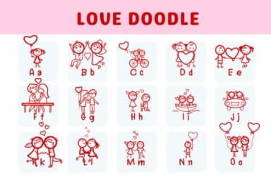 Love Doodle by Nun Sukhwan — Dingbats Font — thumbnail 2