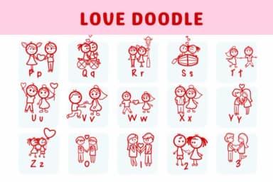 Love Doodle by Nun Sukhwan — Dingbats Font — thumbnail 3