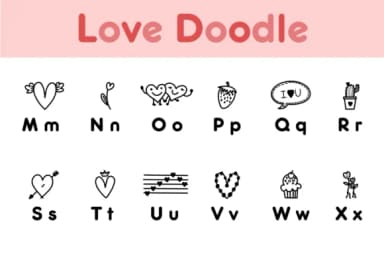 Love Doodle by Chonada — Dingbats Font — thumbnail 3