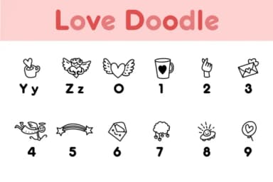 Love Doodle by Chonada — Dingbats Font — thumbnail 4