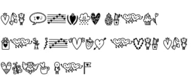 Love Doodle by Chonada — Dingbats Font — thumbnail 8