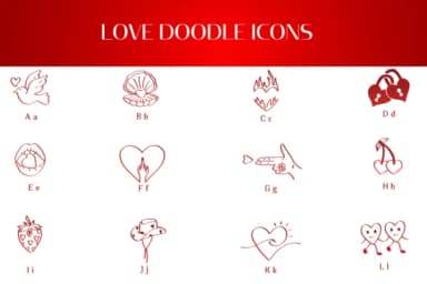 Love Doodle Icons by Heartcraft Atelier — Dingbats Font — thumbnail 2