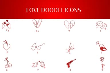 Love Doodle Icons by Heartcraft Atelier — Dingbats Font — thumbnail 4