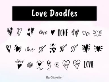 Love Doodles by citaletter — Dingbats Font — thumbnail 1
