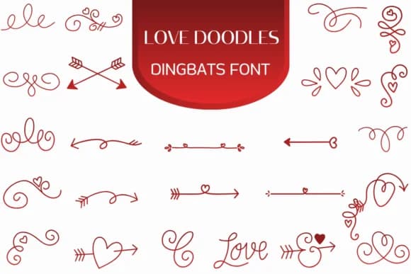 Love Doodles by Heartcraft Atelier — Dingbats Font