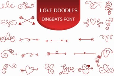 Love Doodles by Heartcraft Atelier — Dingbats Font — thumbnail 1