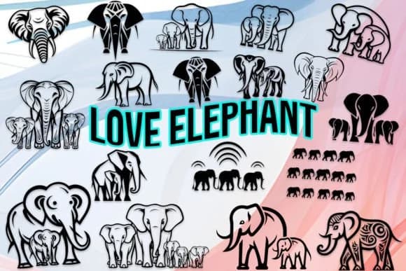 Love Elephant by MOMAT THIRTYONE — Dingbats Font