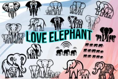 Love Elephant by MOMAT THIRTYONE — Dingbats Font — thumbnail 1