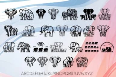 Love Elephant by MOMAT THIRTYONE — Dingbats Font — thumbnail 2