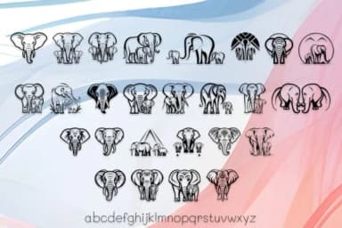 Love Elephant by MOMAT THIRTYONE — Dingbats Font — thumbnail 3