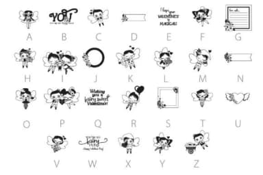 Love Fairies Dingbats by Illustration Ink — Dingbats Font — thumbnail 4