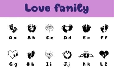 Love Family by Chonada — Dingbats Font — thumbnail 2