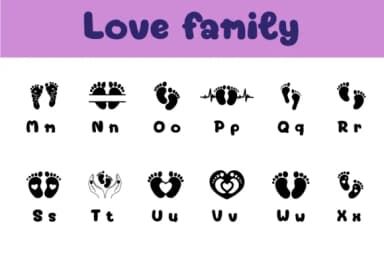 Love Family by Chonada — Dingbats Font — thumbnail 3