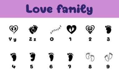 Love Family by Chonada — Dingbats Font — thumbnail 4