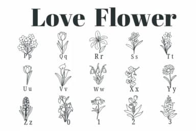 Love Flower by Suphitchaya — Dingbats Font — thumbnail 3
