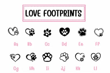 Love Footprints by PraewDesigns — Dingbats Font — thumbnail 2