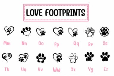 Love Footprints by PraewDesigns — Dingbats Font — thumbnail 3