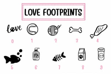 Love Footprints by PraewDesigns — Dingbats Font — thumbnail 4