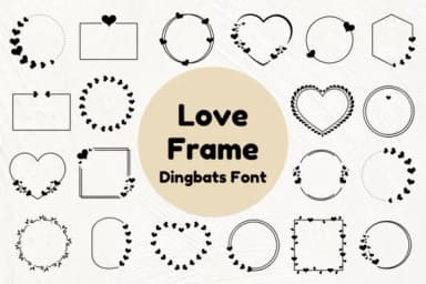 Love Frame by Nun Sukhwan — Dingbats Font — thumbnail 1