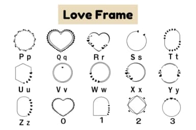 Love Frame by Nun Sukhwan — Dingbats Font — thumbnail 7
