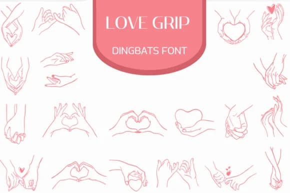 Love Grip by Heartcraft Atelier — Dingbats Font