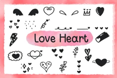 Love Heart by Foam-Design Store — Dingbats Font — thumbnail 1