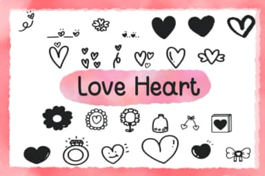 Love Heart by Foam-Design Store — Dingbats Font — thumbnail 2
