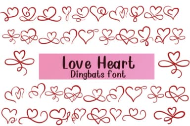 Love Heart by Nongyao — Dingbats Font — thumbnail 1